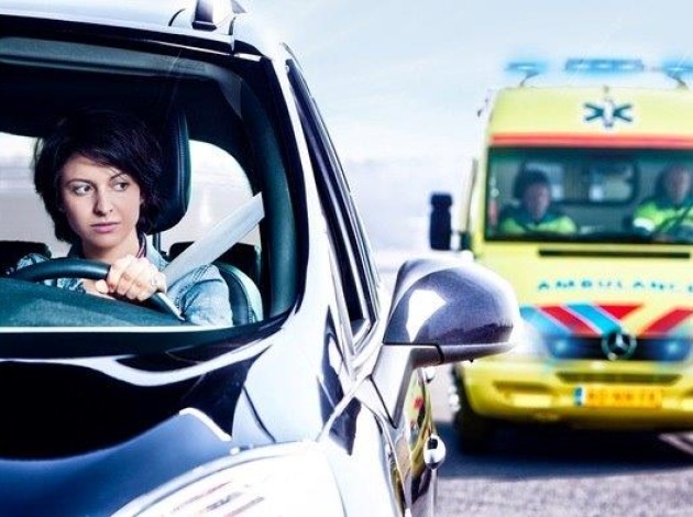 Automobilist en ambulance